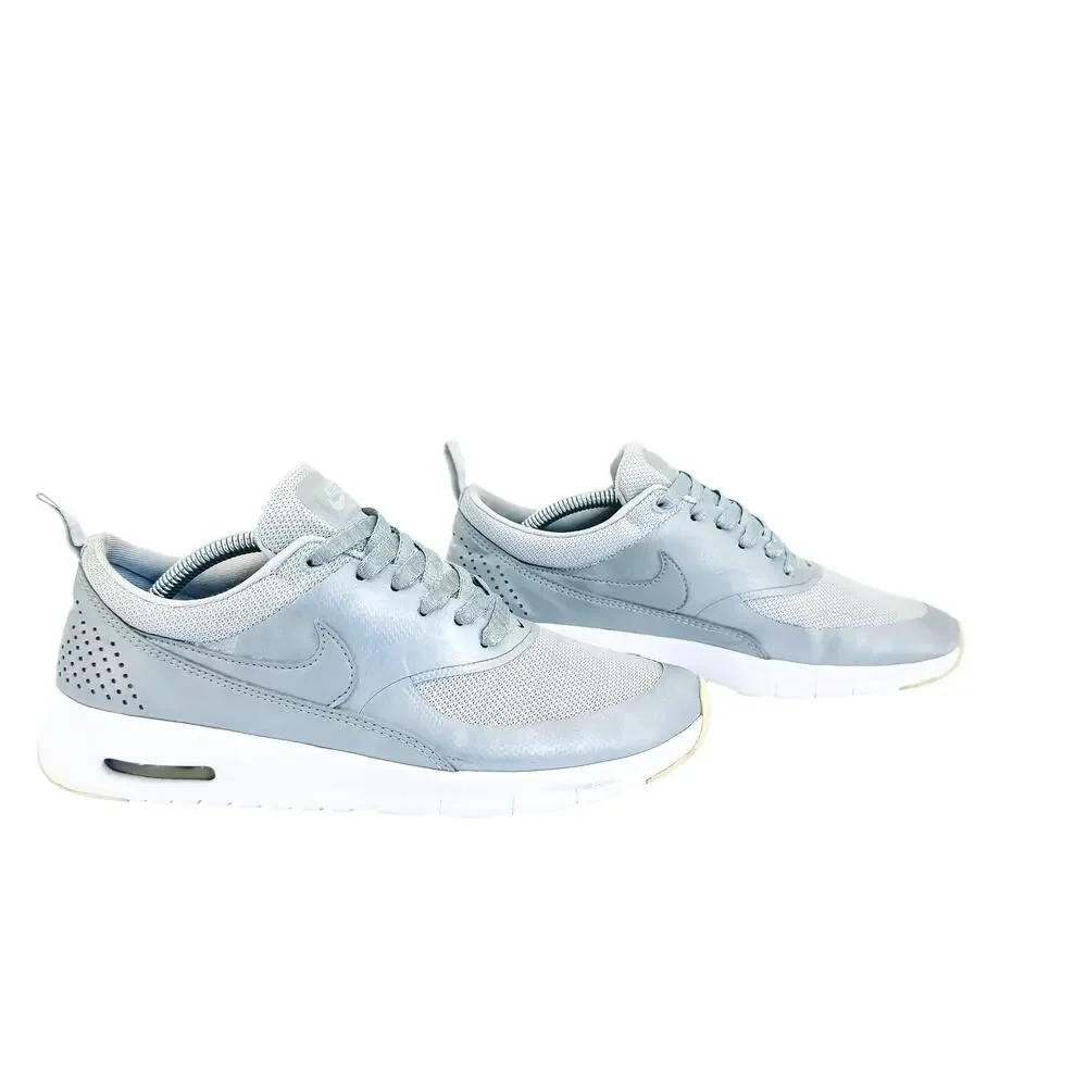 Nike Women’s Air Max Thea Premium Leather Metallic Platinum Size 7